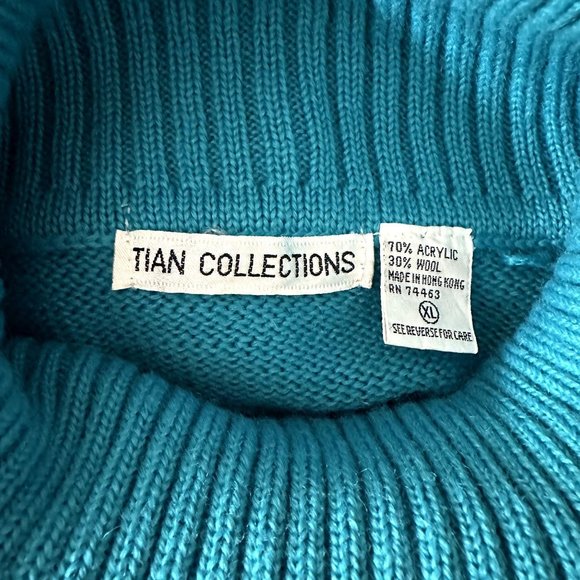 Vintage 80s Art Deco Woman Wool Blend Sweater - Picture 5 of 9